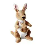Hug N Feel Soft Toys Brown Polyester Kangaroo with Baby Soft Toy - 30 cm