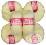 Simi Enterprise Cream Acrylic Vardhman Baby-Soft Wool Hand Knitting Art Craft Soft Fingering Crochet Hook Yarn, Needle Knitting, 200 G