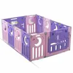 Baybee Pink Smart Folding Portable Baby Activity Playard playpen 10 Panels & 2 Gates (3 Years)