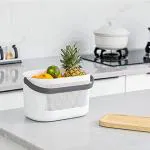 HomeStrap Multipurpose Caddy with handle | Storage Baskets with Handles | Shelf Organizers Basket for Bathroom, Kitchen, Dorm Room, Pantry, Baby Products (White)