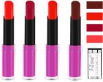 OUR BEAUTY Multicolor Rich Colour Payoff Long Stay Soft Matte Lipstick (Set Of 4)
