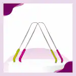 Nurpi steel plastic tongue cleaner | plastic round shaped handle| tongue scraper made100% pure stainless steel & high grade plastic for adults Easy to Use pack of 2