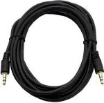 JAMUS AUX Cable 5 m 5 meter 5 m AUX Cable (Compatible with speaker, Black) (Compatible with speaker, Black, One Cable)