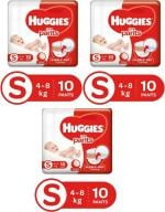 Huggies Dry Pants Baby Diapers Small 10 Pieces| Pack of 3