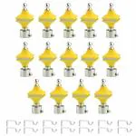 INKART Stainless Steel Curtain Bracket Parda Holder with Support 1 Inch Rod Pocket Finials Designer Door and Window Rod Support Fittings, Curtain Rod Holder (Yellow, Pack of 14)