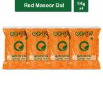 Goshudh Red Masoor Dal 4 kg (1Kg X 4 Pack)