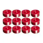Festiko Scented Tealight Candles 12 Pack, Tealight Diya, Tealight Candle For Diwali Decoration (Red)