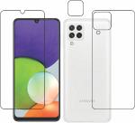 Gs Smart Front And Back Tempered Glass For Samsung Galaxy A22, Sm-A225Fzkrins, Sm-A225F, Sm-A225F Ds, Galaxy A22 (Pack Of 3)