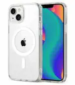 NSCC iPhone 13 mini Back Case Cover CD Pattern Lens Camera Protection (White)
