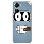GADGETSWRAP Printed Vinyl Skin Sticker for Vivo Y16 - futurama bender cigar
