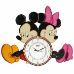 CRAFT WHEEL 69Circadian Wall Cartoon Design Clock for Home décor Plastic Watch Multicolour 36x36cm