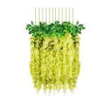 SPECIALYOU.IN Yellow Wisteria Artificial Flowers Hanging Garland (3.6Ft Long) for Home Decoration, Diwali, Navratri, Wedding, Birthday, Party Decoration Items- Pack of 12