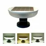 Homehop 15W Solar LED Main Gate Light for Home Outdoor Garden Waterproof Pillar Wall Lamp for Garden, Multi Colour, Round(Aluminium)