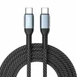 Verilux Type C Cable Fast Charing 100W PD 5A 6.6FT, USB C to USB C Cable Zinc Alloy Nylon Braided Type Data Cable
