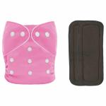 BADAL KIDZ Premium Quaility Baby Cloth Diapers and Wet Free Insert Pads | 2 Cloth Diapers and 2 Insert Pads | Color- Pink, Blue,White and Black | Size-M