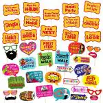 Zyozique Mehndi & Haldi Photo Booth Props For Wedding - Photo Booth Props For Bride And Family, Haldi Ceremony Decoration Items, Mehndi Photo Props