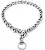 SUPER CHAIN Dog Choke Chain Collar (Medium, Silver)