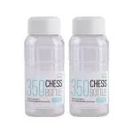 Lock & Lock Chess Plastic Water Bottle, 350ml, Transparent, Set of 2 (HAP815W x 2)