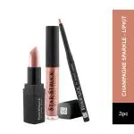Star Struck by Sunny Leone Champagne Sparkle 3PC Lip Kit (Lipstick + Lip Liner + Lip Gloss)