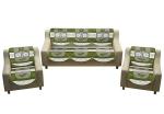 CROOX Royal Look 5 Seater Floral Sofa Covers Green