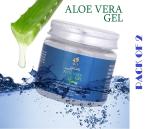 ZEBA & BEAUTY Aloe Vera Skin Gel 200 ML For Face & Hair | Hydrating, Moisturizing, Soothing Skin | Multipurpose Gel (Pack of 2)