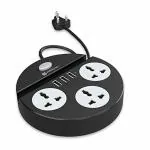 Portronics 1500 W Corded Power Plate 5 Surge Protector With 3 AC Socket Plus 3 USB Ports, Mobile Holder (Black)