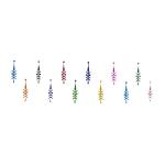 Comet Busters Multicolor Traditional Bindi For Women