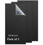 Porpoise Black Glass Painting High Glass Sheet 3mm, 6x12 inch (Pack of 3)