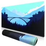 Qizlar Extended Gaming Mouse Pad Speed Type (800mm x 300mm x 3mm) Extra Large Gaming Mouse Mat for Gamer, Waterproof Office Desktop Mat (Mountains)