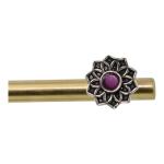 CHAITANYA EMPORIUM floral round red cutstone silver studs