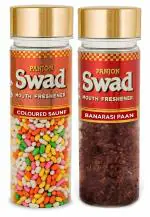 Panjon Swad Coloured Saunf & Banarasi Paan (Mukhwas Mouth Fresheners) 2 Bottles, 280g
