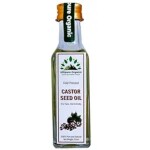 Hillpure Organic Premium Cold Pressed Castor Seed Oil,100% Pure & Natural for Face, Hair & Body, For External Use & Stunning Youthful Looks (65 ml, Glass Bottle)
