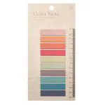 ECHSRT Sticky Note with ruler Sticky Tabs Sticky Index Tabs for Books Colorful Notebooks Flags Strip Sticky Notes File Index Tabs with Ruler (PACK OF 2)