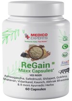 MedicoExperts ReGain Maxx 60 Veg Capsules - Helps to Improve Performance, Stamina, Testosterone