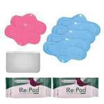 Re:Pad Reusable Sanitary Pads Blue and pink(2+ 4)