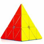 RPC99 Pyramid Cube 3x3 High Speed Stickerless Triangle Pyraminx Puzzle Cube for 14 Years and Up