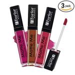 Forfor Fuchsia Pink, Bury Brown, Carnation Pink Liquid Matte Lip Color 4 Ml (Pack Of 3)