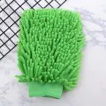 SKAP Microfiber Cleaning Gloves | Chenille Mitts for Kitchen | Pack of 2 - Orange (MGC_04)