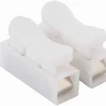 rtsense 2 Way Quick Push Electric Wire Connectors, Screwless Quick Electrical Connector High Pressure Resistant Splice Lock Wire Terminals Push Connector Wire Connector  (White, Pack of 50)