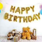 FANEX Solid Happy Birthday Foil Letter Balloon (Pack of 13)