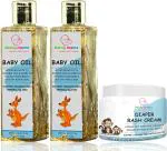Being mama Natural Baby Oil 200 ml And Diaper Rash Cream 100 gm - Pack Of 3