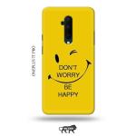 Tweakymod Printed Funny FAce Yellow Back Cover For OnePlus 7T Pro