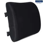 Dormyo Orthopaedic Memory foam Lumbar support Backrest Cushion For Back Pain Relief Compatible With Computer,Car, Office Ergonomic Chair- Black designer anti sweat Cover (15