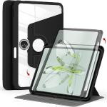 ProElite Case Cover for OnePlus Pad Go 11.35 inch Cover, 360 Degree Rotatable Smart Flip Case for OnePlus Pad Go 11.35 inch, Transparent Back with Pen Holder, Black (Will NOT FIT OnePlus Pad 11.6)