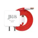 JKS 18W ALL IN ONE CHARGER WITH TYPE C FAST CHARGING DATA CABLE