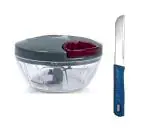 FIRST FRONT Vegetables Plastic Dori Chopper With Stainless Steel Khutti and (Multicolour, Pack of 2)