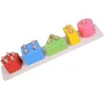 ShopiMoz Wooden Geometric Shape Sorter Puzzle Educational Board Games