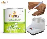 DR HONEY hair removal wax Aloevera wax strip stick knaif and heater good for your skin all skin type 601.18