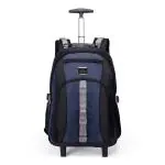 The Clownfish Blue Polyester Tramp 33 Litre Water Resistant Two Wheel Laptop Trolley Backpack