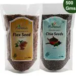 Farmbean Seeds Combo 500 g (Pack of 2 Each 250Gms ) | Chia Seeds | Flax Seeds
